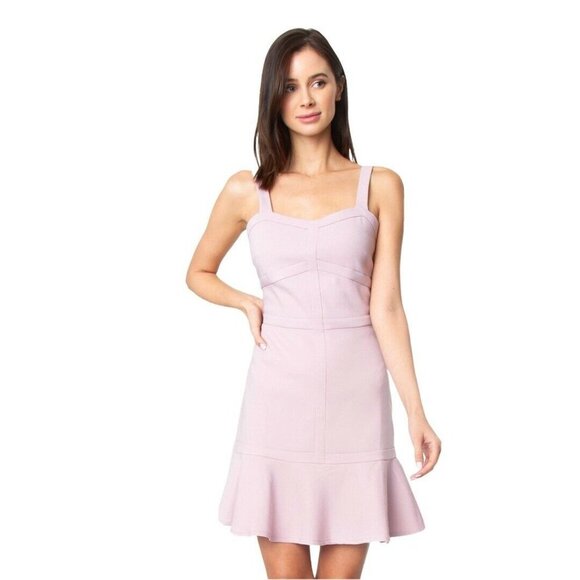 Sugar Lips Lilac Maia Ruffle Trim Mini Dress - Picture 1 of 5